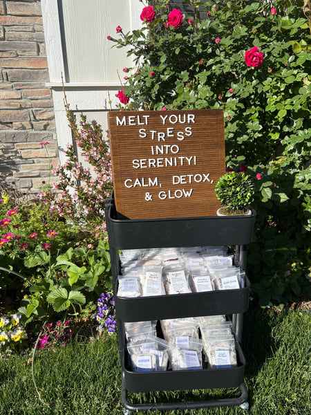 🌹 Rose Blossom + Milk & Honey Glow infused bath salts – “Self-Love in Petal Form”