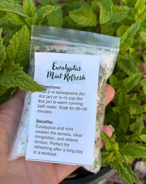 🌿 Eucalyptus Mint Refresh bath salts – “Your Second Wind, Bottled” 🏃🏻♀️