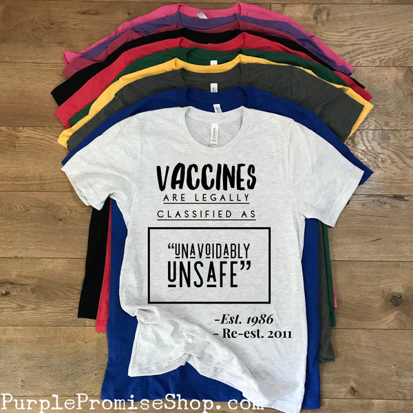 Vaccines are legally classified as Unavoidably Unsafe Est. 1986