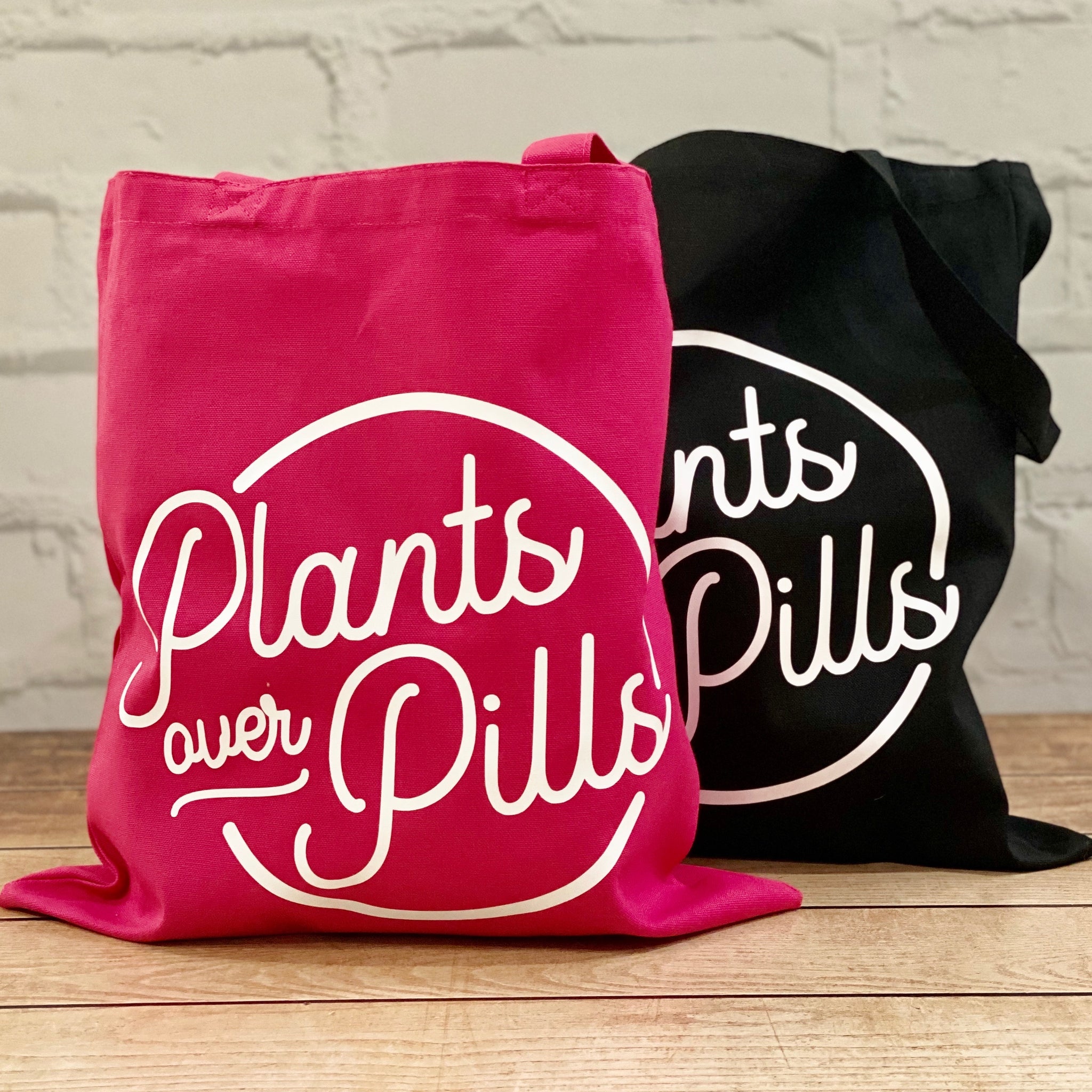 Plants over pills - tote