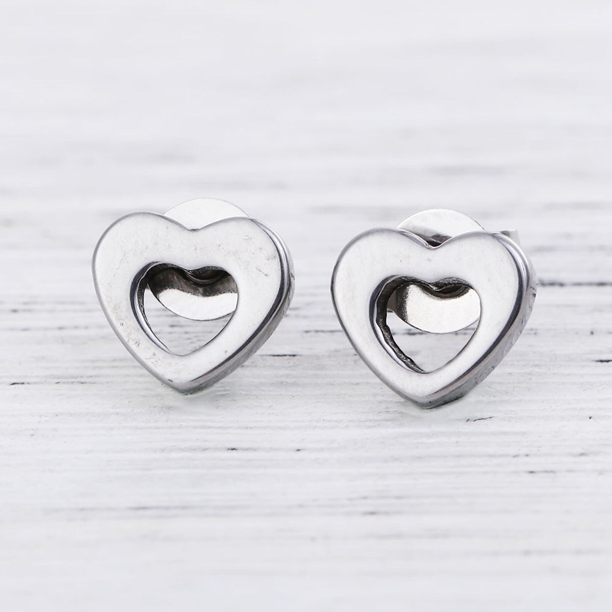 Open Heart Earrings