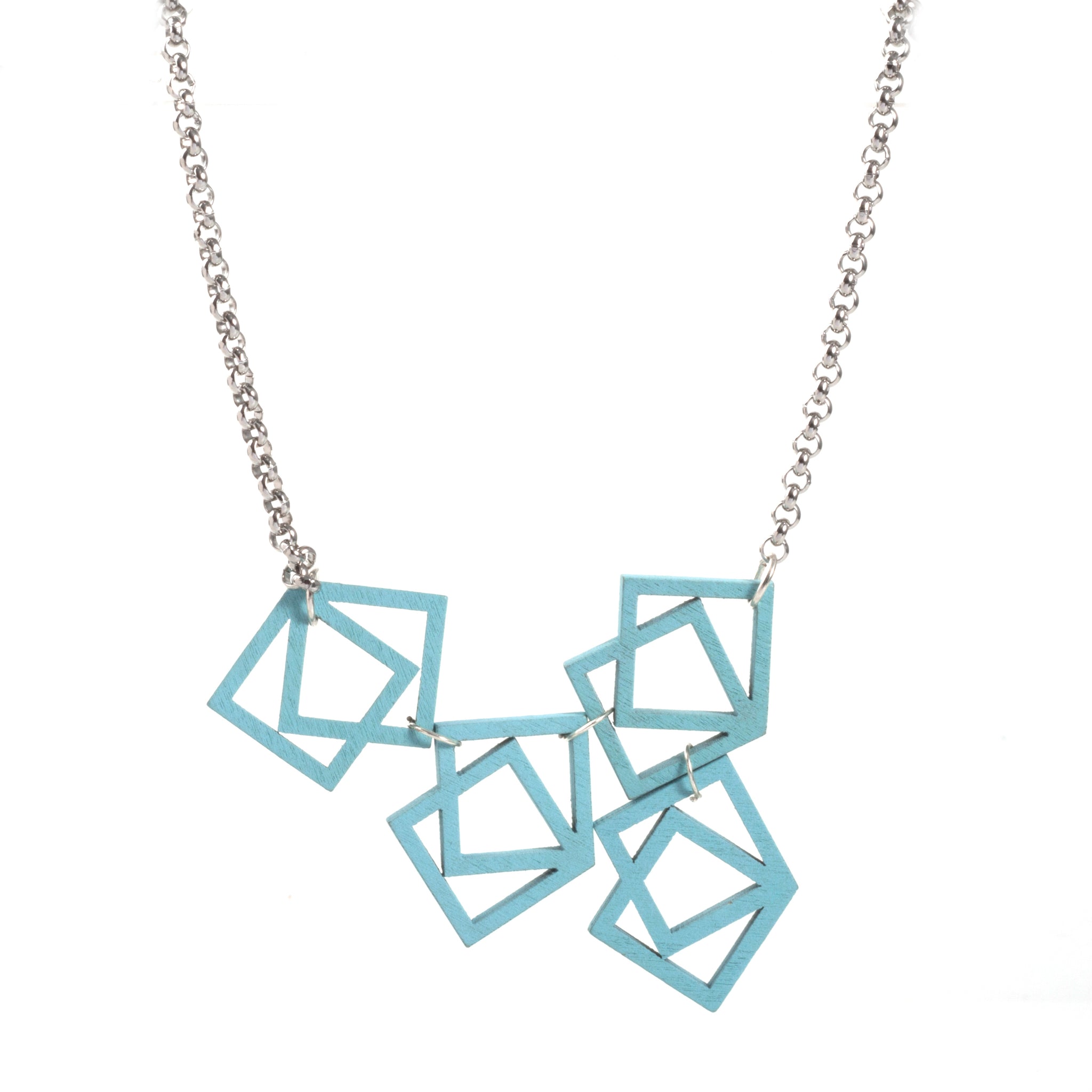 Turquoise squares necklace