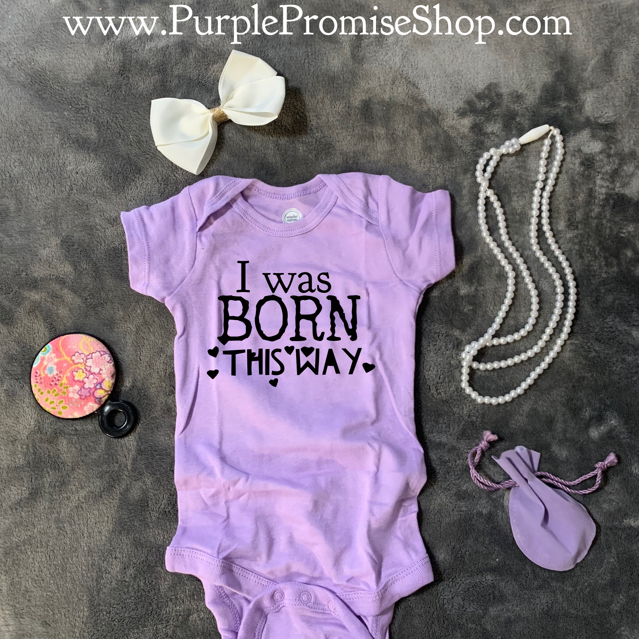 I was born this way - baby snap T