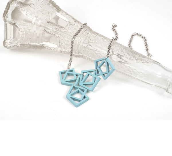 Turquoise squares necklace