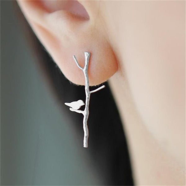 Bird in nature earrings