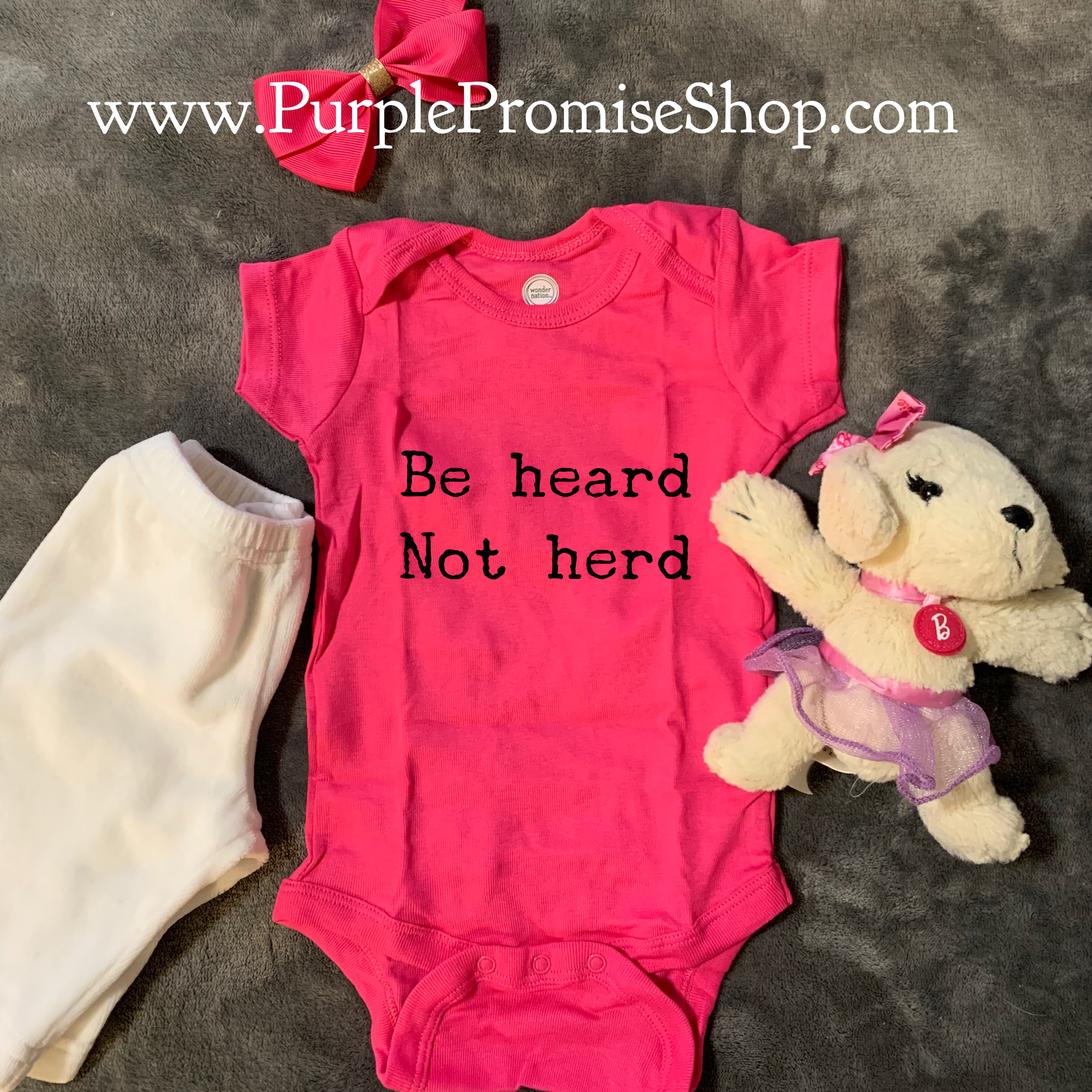 Be heard Not herd - baby snap T