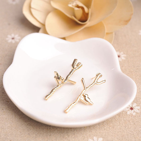 Bird in nature earrings