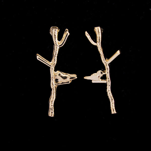 Bird in nature earrings