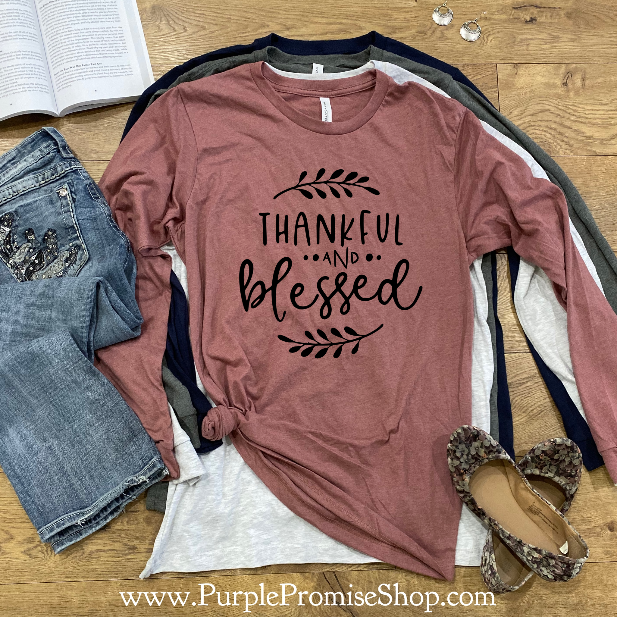 Thankful and blessed  [long sleeve]