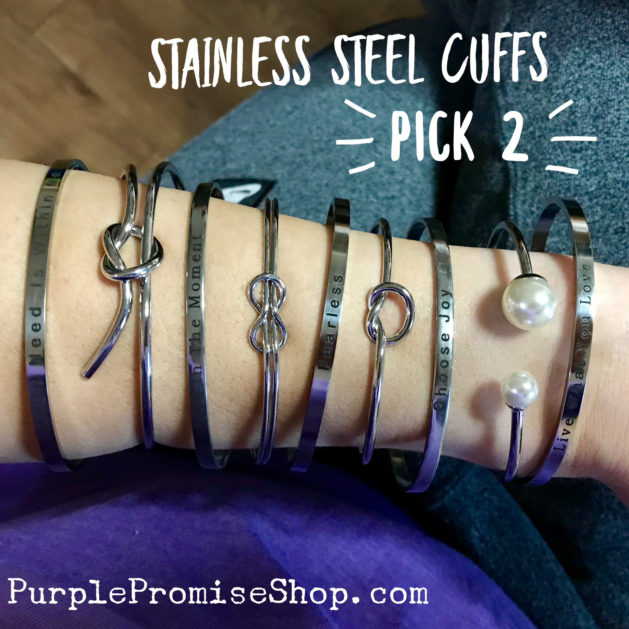 Pick your Pair {Silver Color} - 2 bracelet set