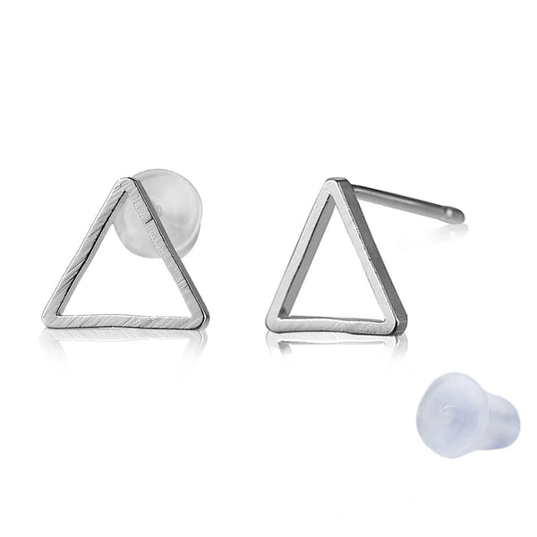 Silver Triangle earrings