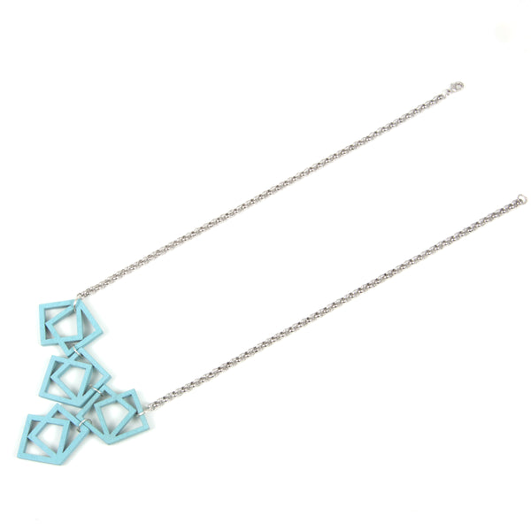 Turquoise squares necklace