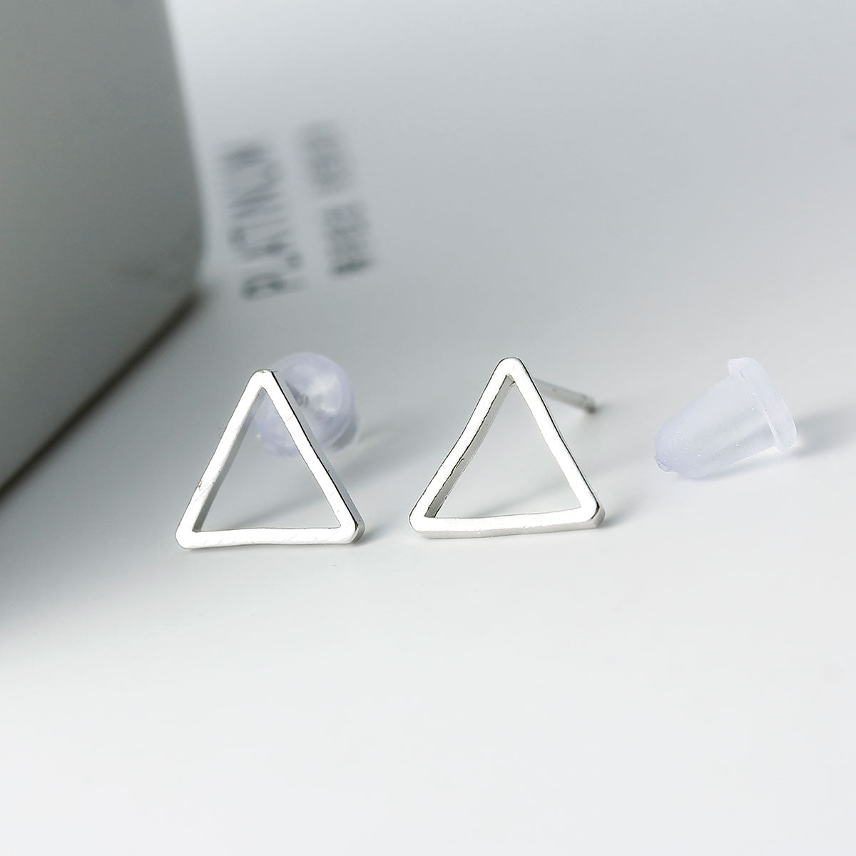 Silver Triangle earrings