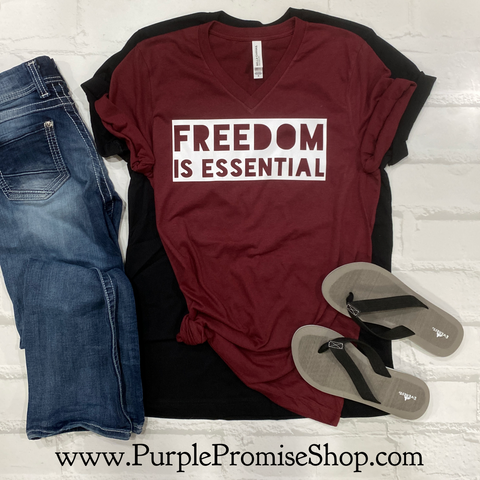 Freedom Is Essential -Vneck