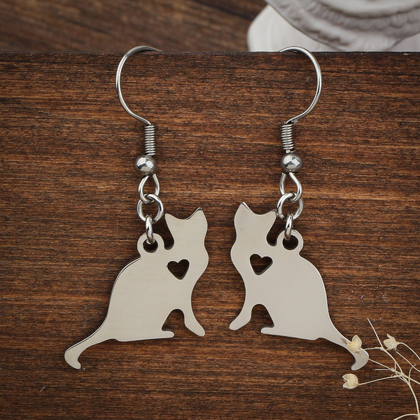 Cat love SET necklace & earrings