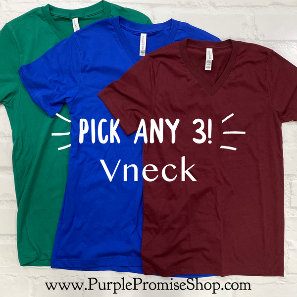 3 shirt bundle (including Custom) - Vneck