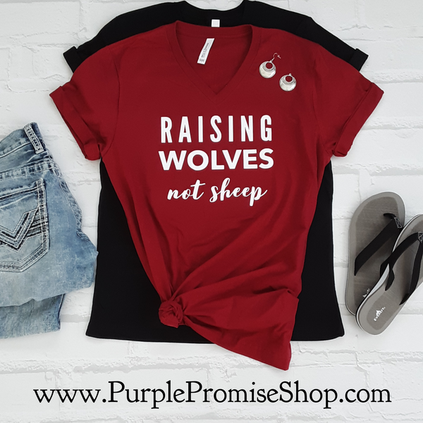 Raising Wolves not sheep -Vneck